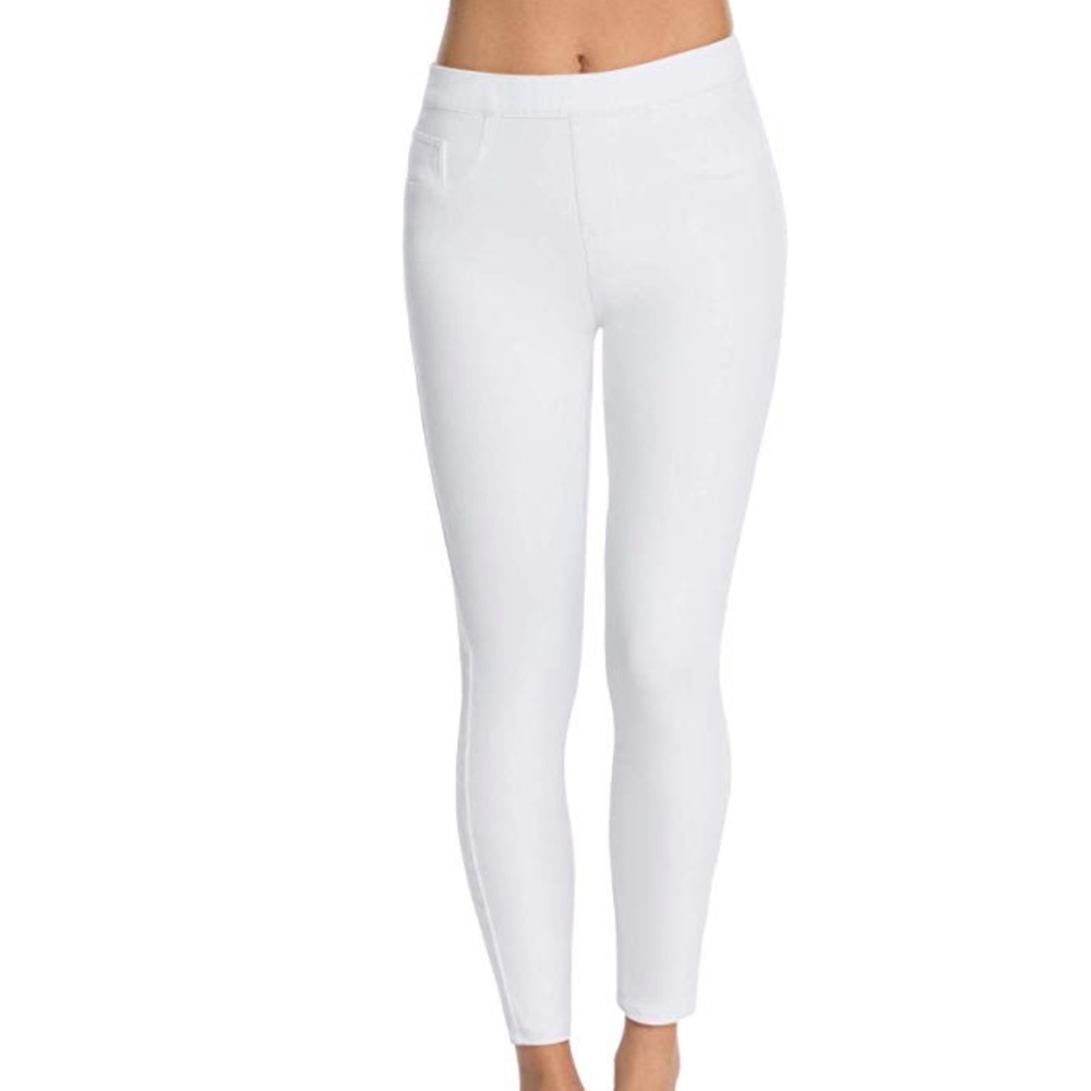 NEW Spanx White Jeggings Jean-ish Leggings L